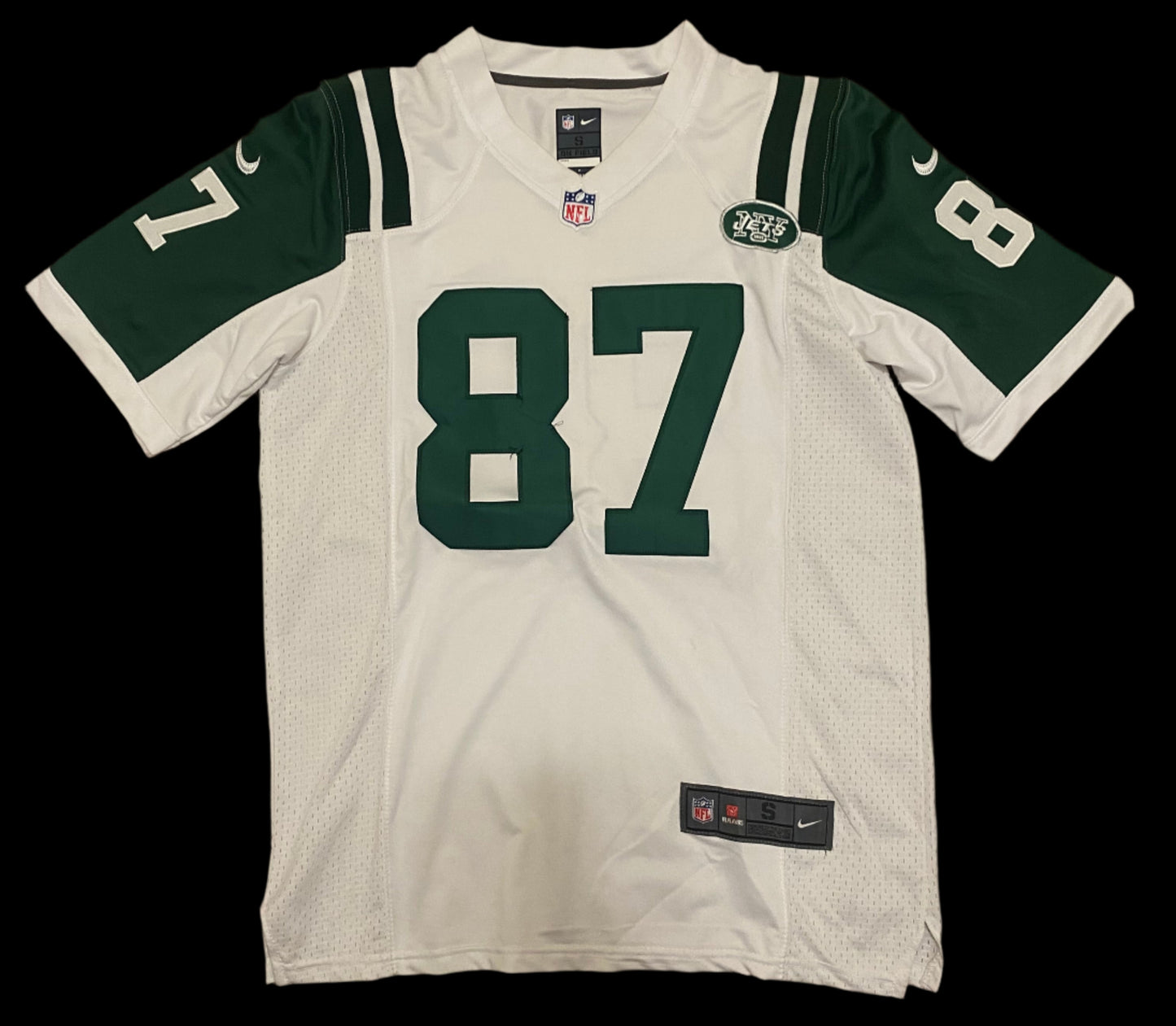 NEW YORK JETS ERIC DECKER WHITE #87 NFL JERSEY SMALL