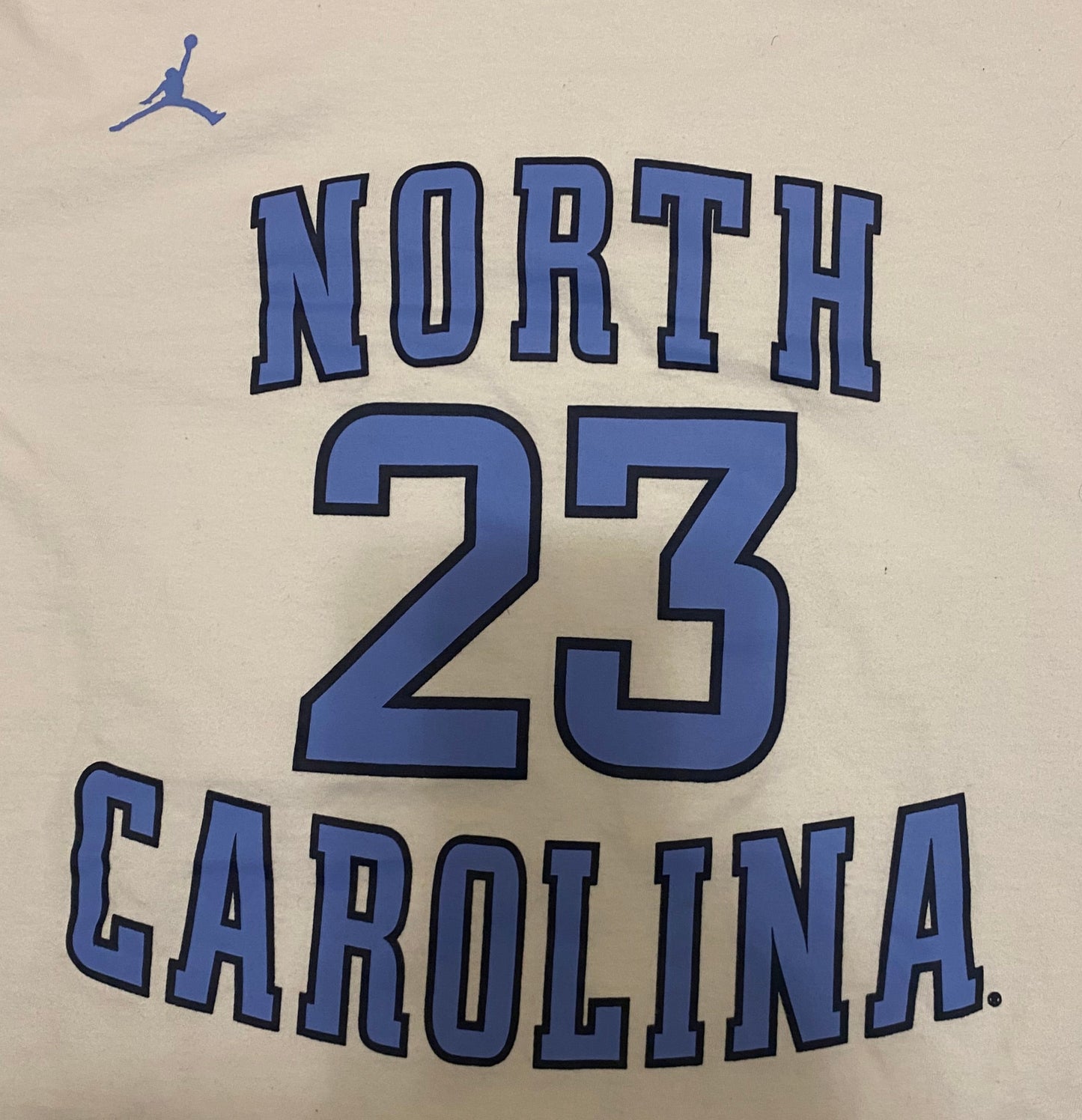 Nike T-shirt Men's Medium White North Carolina Jordan #23 Outdoor Sport