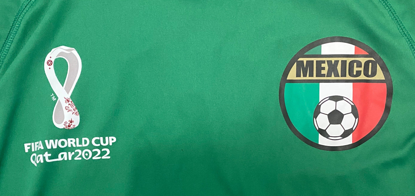 FIFA World Cup 2022 Qatar Mexico National Team Green Short Sleeve Shirt Size Medium