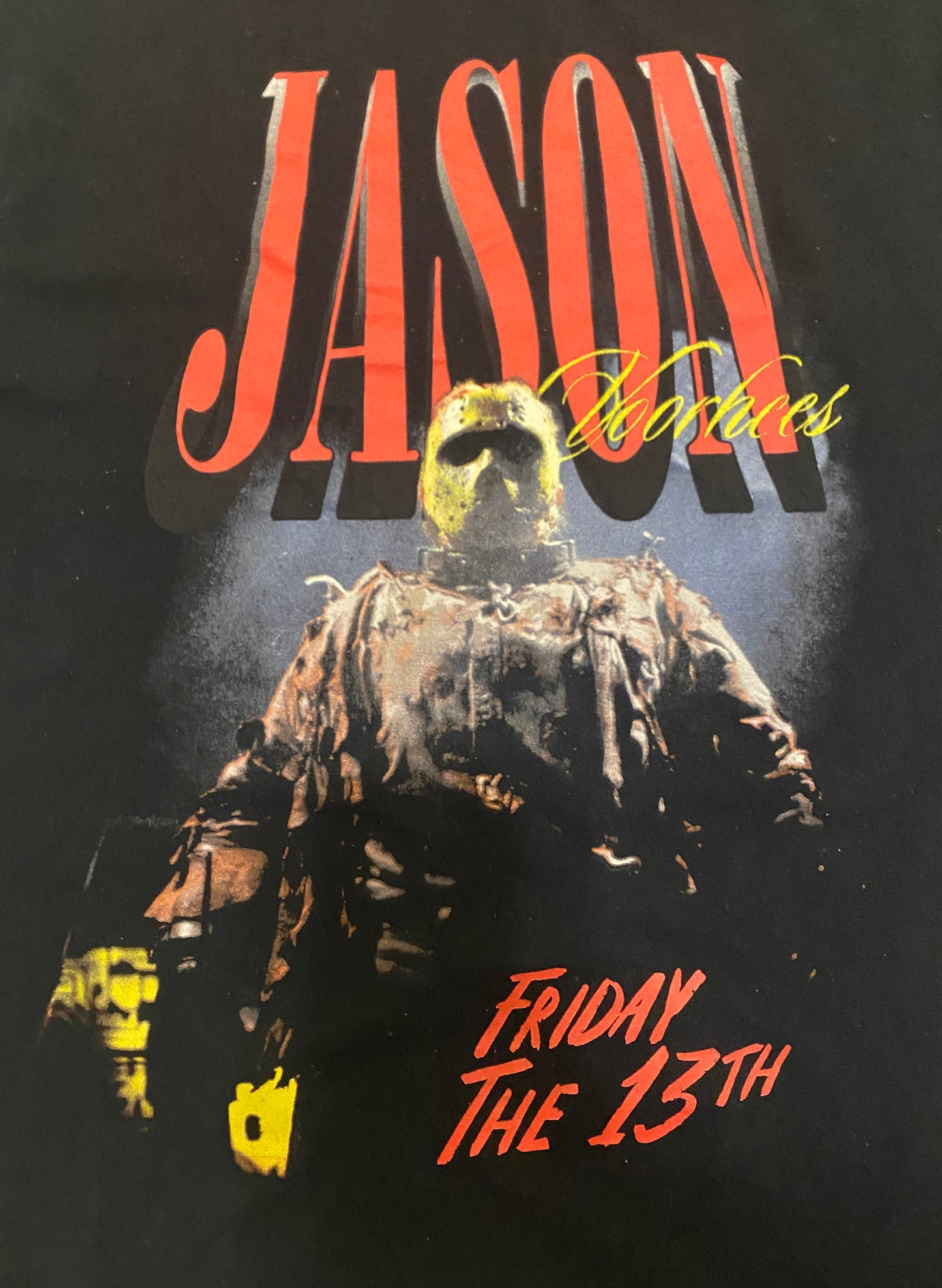 Friday The 13th Jason Vorhees Graphic Print T Shirt Black Men's Medium