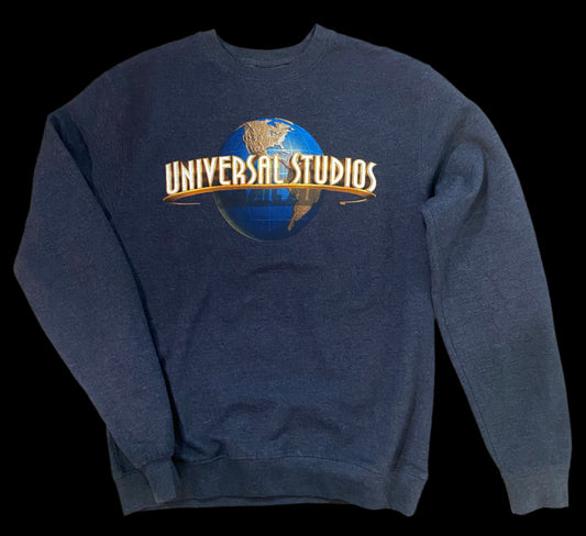 Universal Studios Sweatshirt Men's Medium Blue Pullover Crewneck Graphic Movies