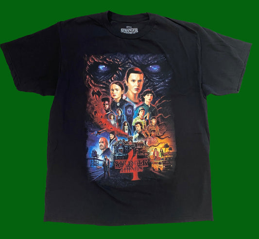 Stranger Things Shirt Men's XL Extra Large Vecna Season Four Group Graphic