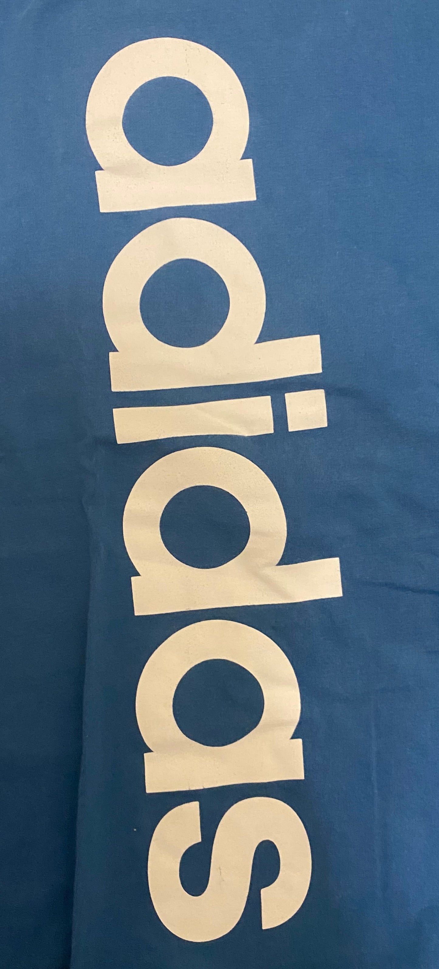 ADIDAS Men's Aero ready T-Shirt Blue and White with logo Size Large Box-T