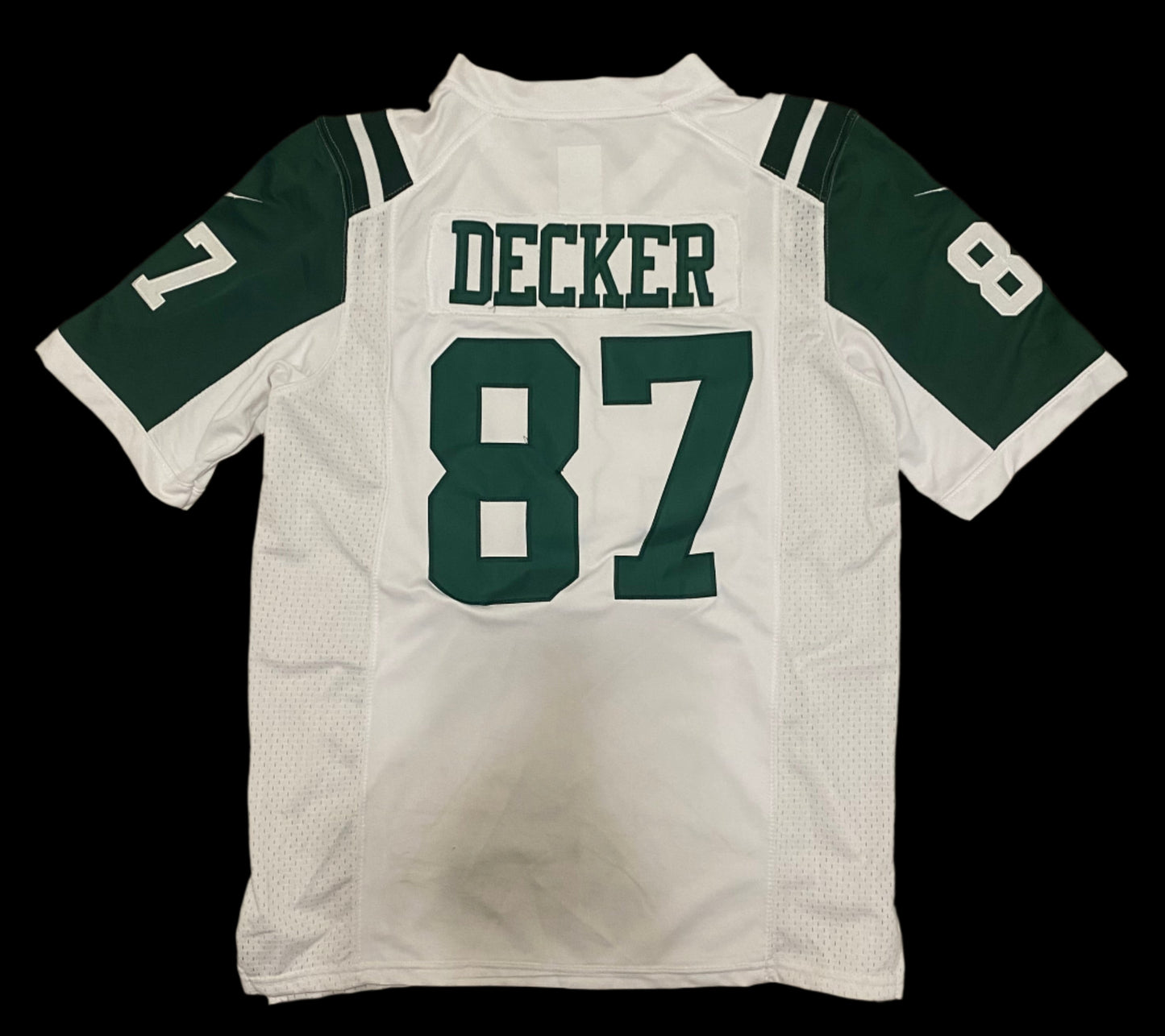 NEW YORK JETS ERIC DECKER WHITE #87 NFL JERSEY SMALL