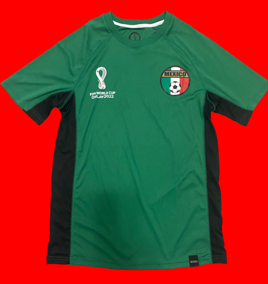 FIFA World Cup 2022 Qatar Mexico National Team Green Short Sleeve Shirt Size Medium