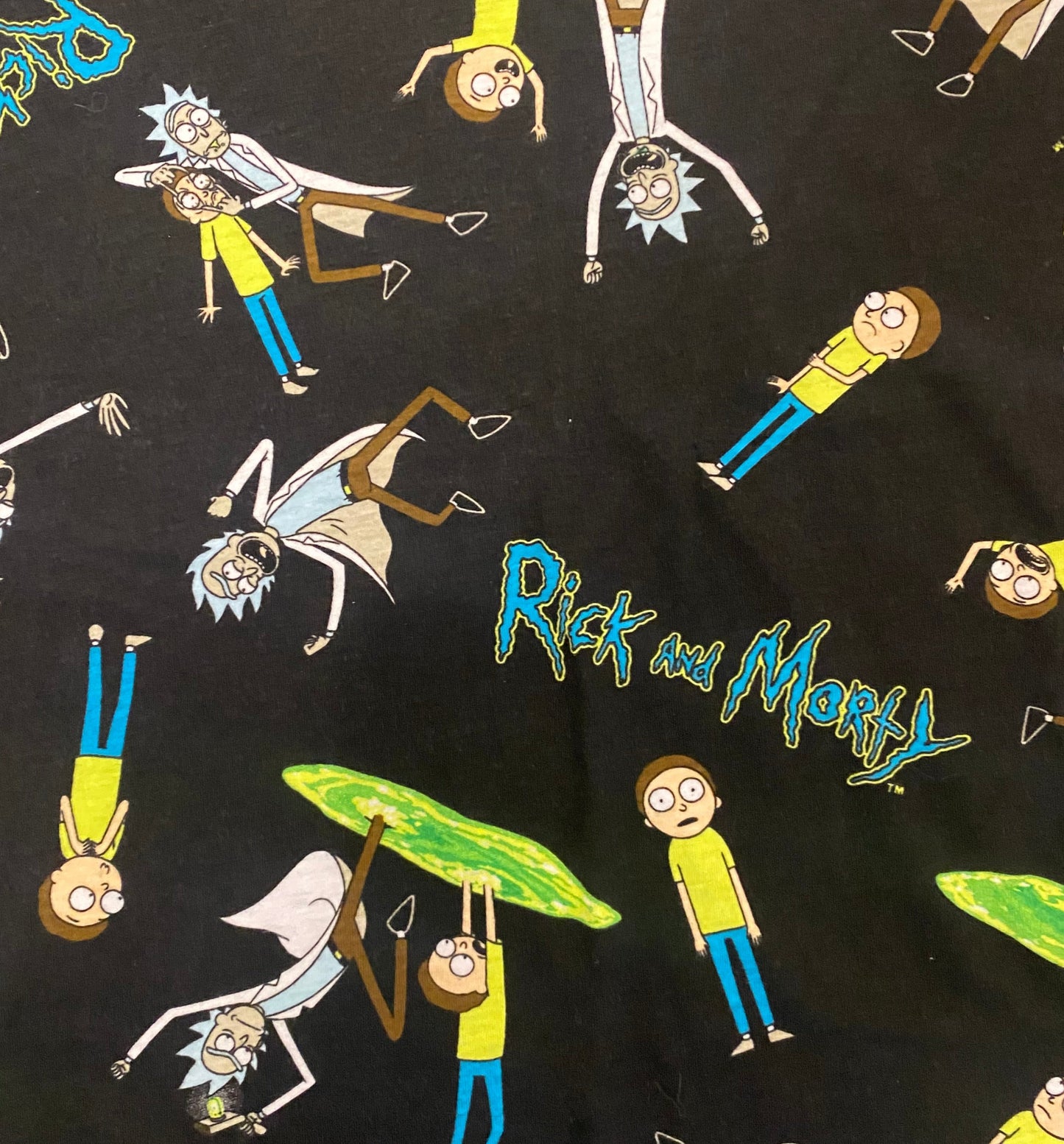 Rick And Morty Large Black T-Shirt & Larger Grey Hoodie  Men's Large  Adult Swim 2N1