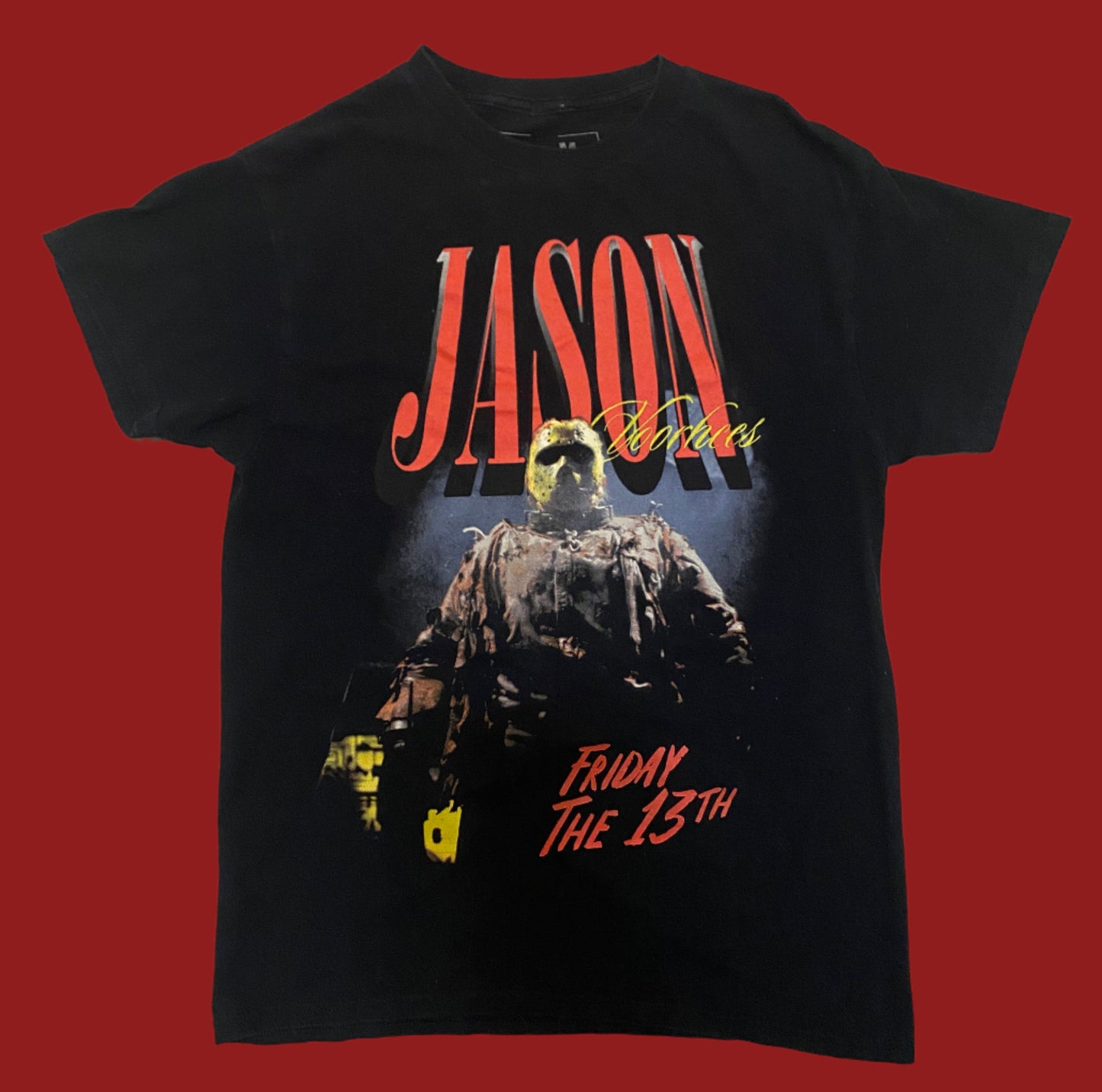 Friday The 13th Jason Vorhees Graphic Print T Shirt Black Men's Medium