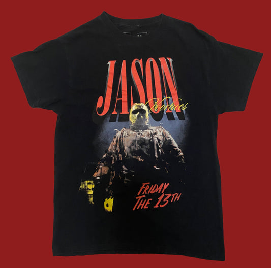 Friday The 13th Jason Vorhees Graphic Print T Shirt Black Men's Medium