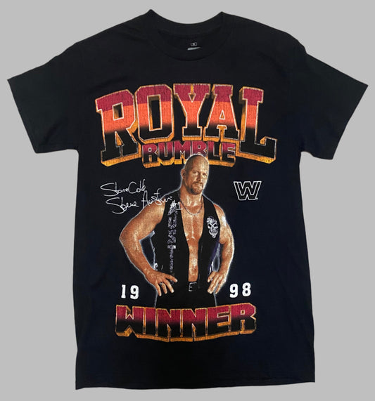WWE Stone Cold Steve Austin Men's T-Shirt Small Black Graphic Tee Ripple Junction