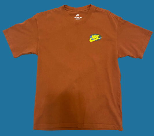 Nike Shirt Men's Medium Orange Loose Fit Play It Cool for Mother Earth Graphic Tee